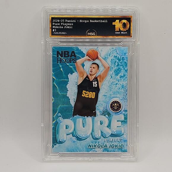 Nikola Jokic Pure Players 2024-25 Panini NBA Hoops #3 Graded 10 Gem Mint NBA - Picture 1 of 2